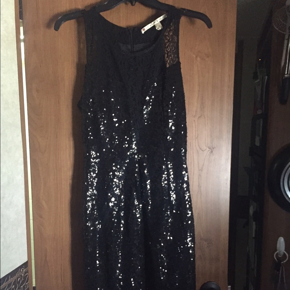 Black sequin dress